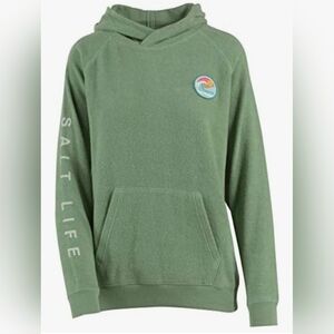Salt Life Women's Sage Green Beachside  Long Sleeve Hoodie Size XL